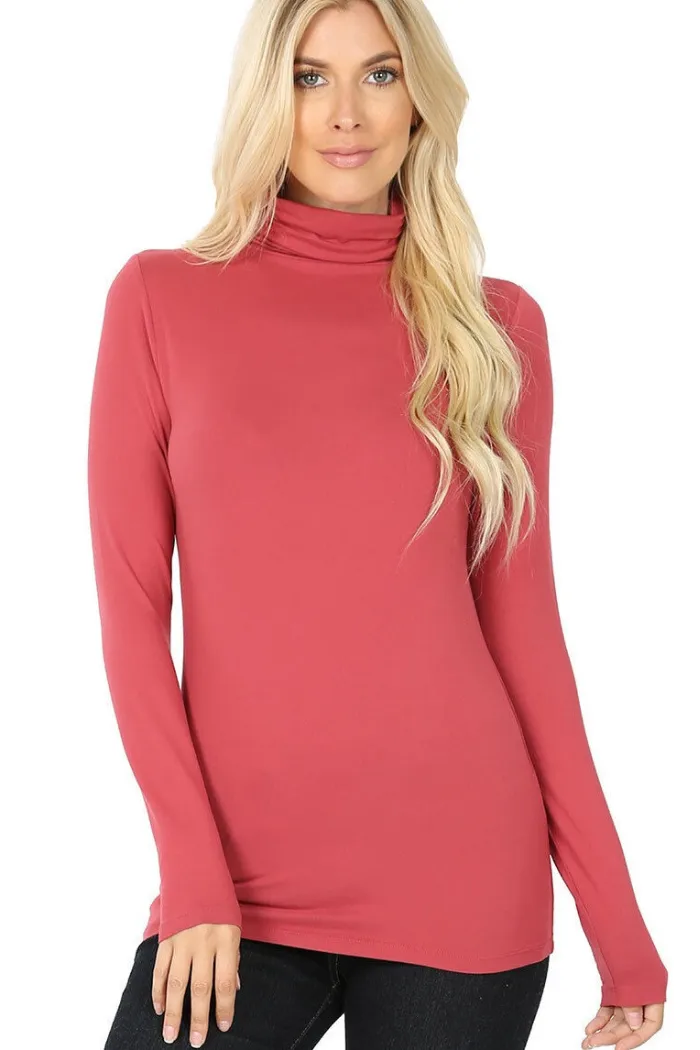 Plus Premium Microfiber Mock Neck