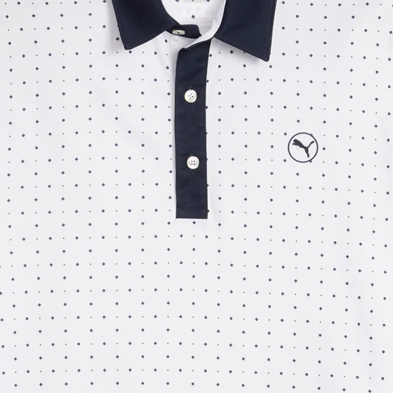 PUMA Pure Geo Men's Polo (White/Navy)