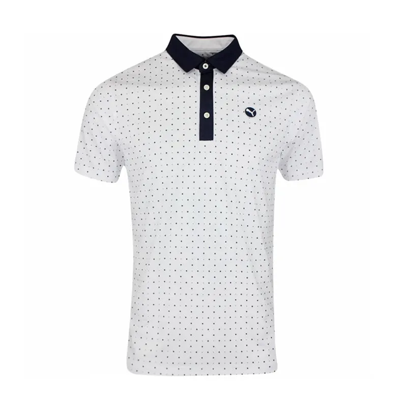 PUMA Pure Geo Men's Polo (White/Navy)