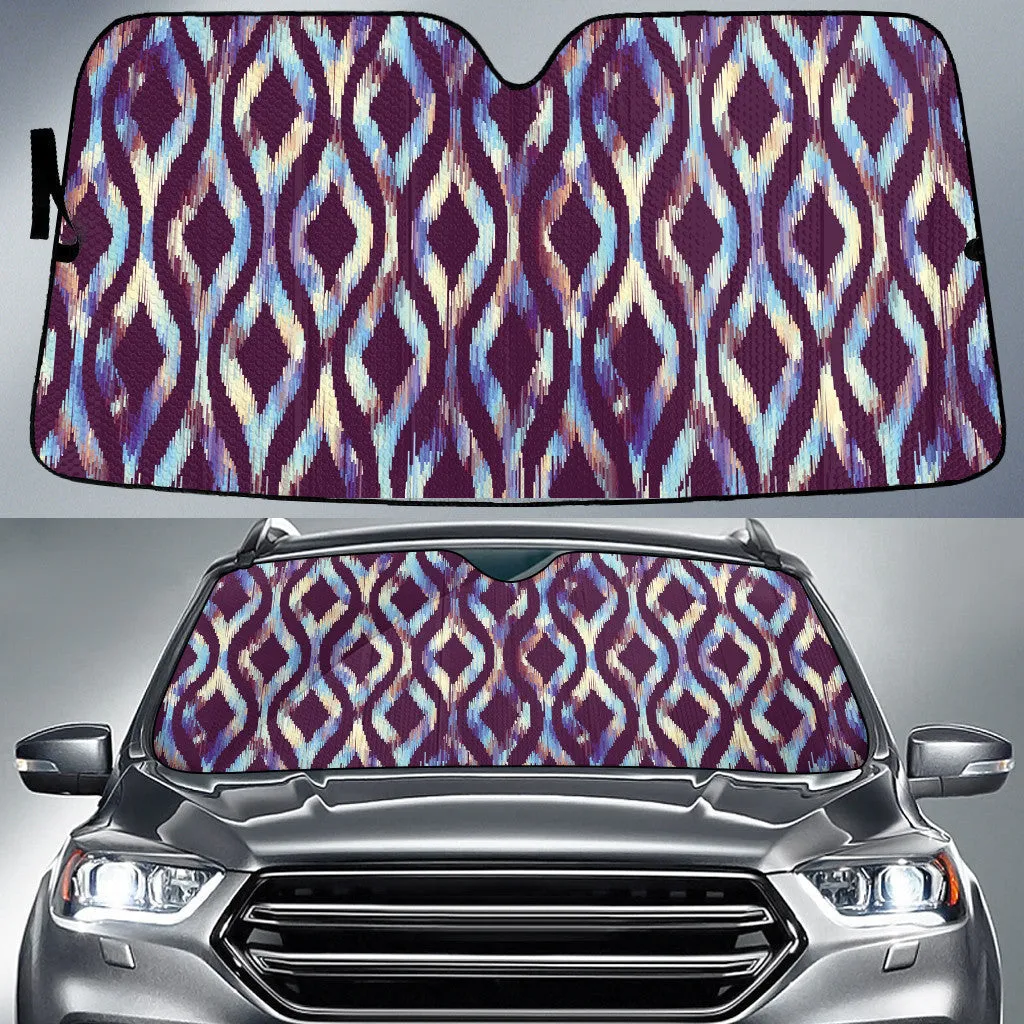 Rainbow Neon Light Double Checkered Board Car Sun Shades Cover Auto Windshield Coolspod