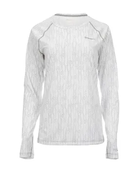 Simms Women's Solarflex LS Crewneck / Lily Pad White