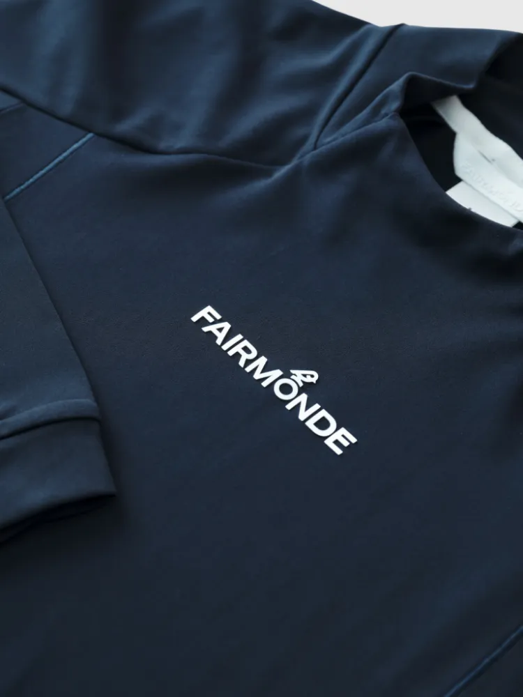 Softouch Long Sleeve Mock Neck Tee - Navy