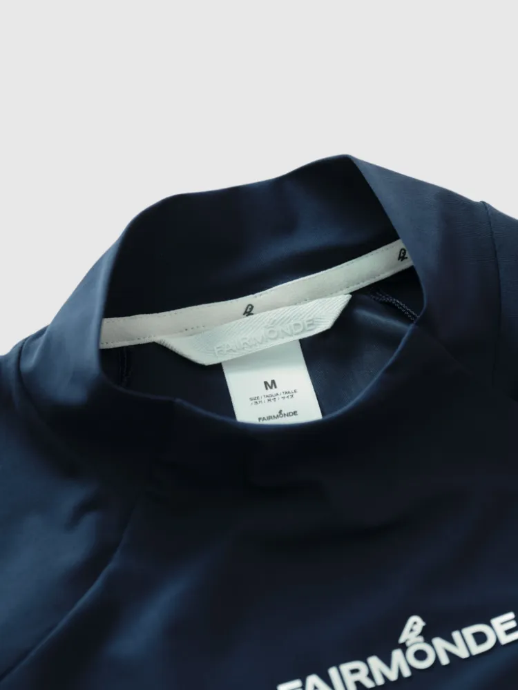Softouch Long Sleeve Mock Neck Tee - Navy