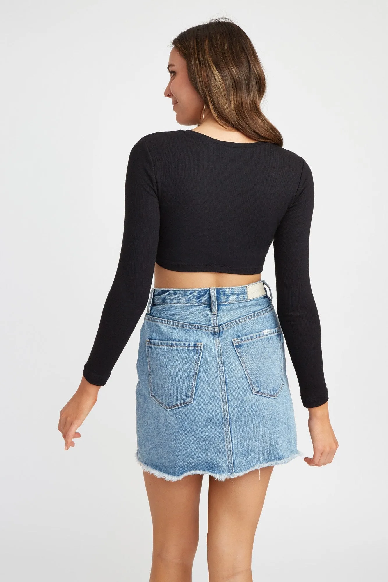 Sportif Long Sleeve Crop Top