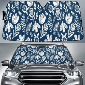 Sunflower And Peace Pegeon Navy Car Sun Shades Cover Auto Windshield Coolspod