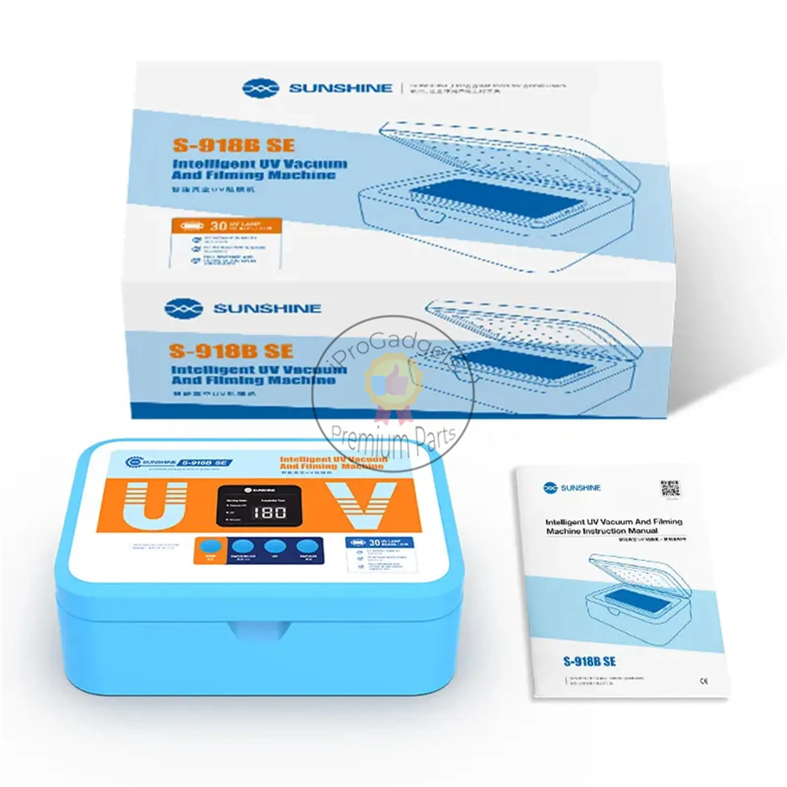 Sunshine S-918B SE Intelligent Vacuum UV Filming Machine UV Curing   Vacuum Holding Machine