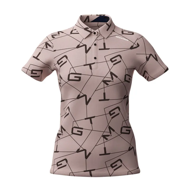 TAYLORMADE Letter Graphic Women's Polo (Smoke Pink)