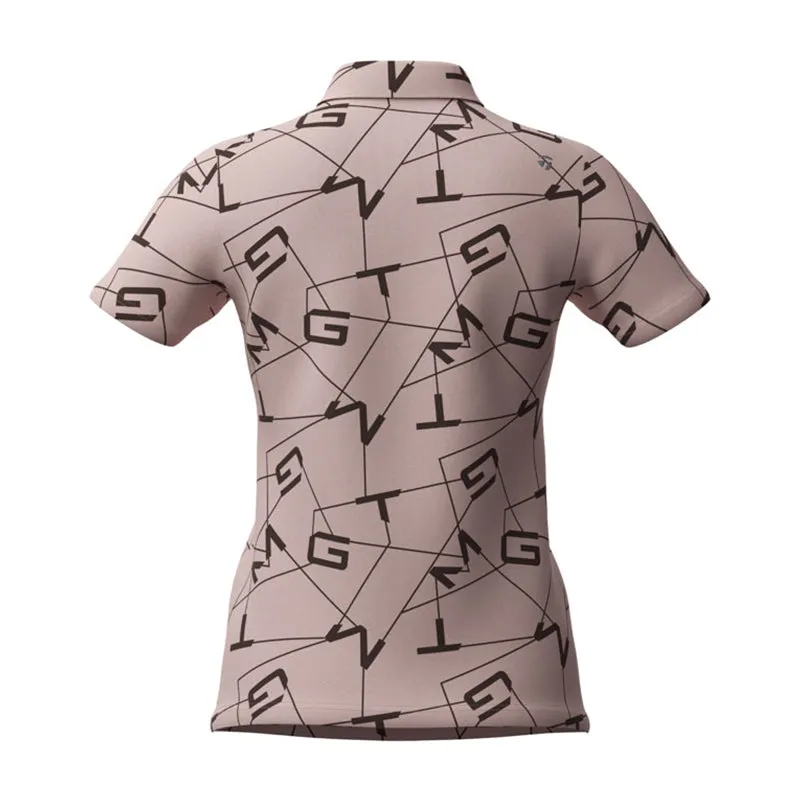 TAYLORMADE Letter Graphic Women's Polo (Smoke Pink)