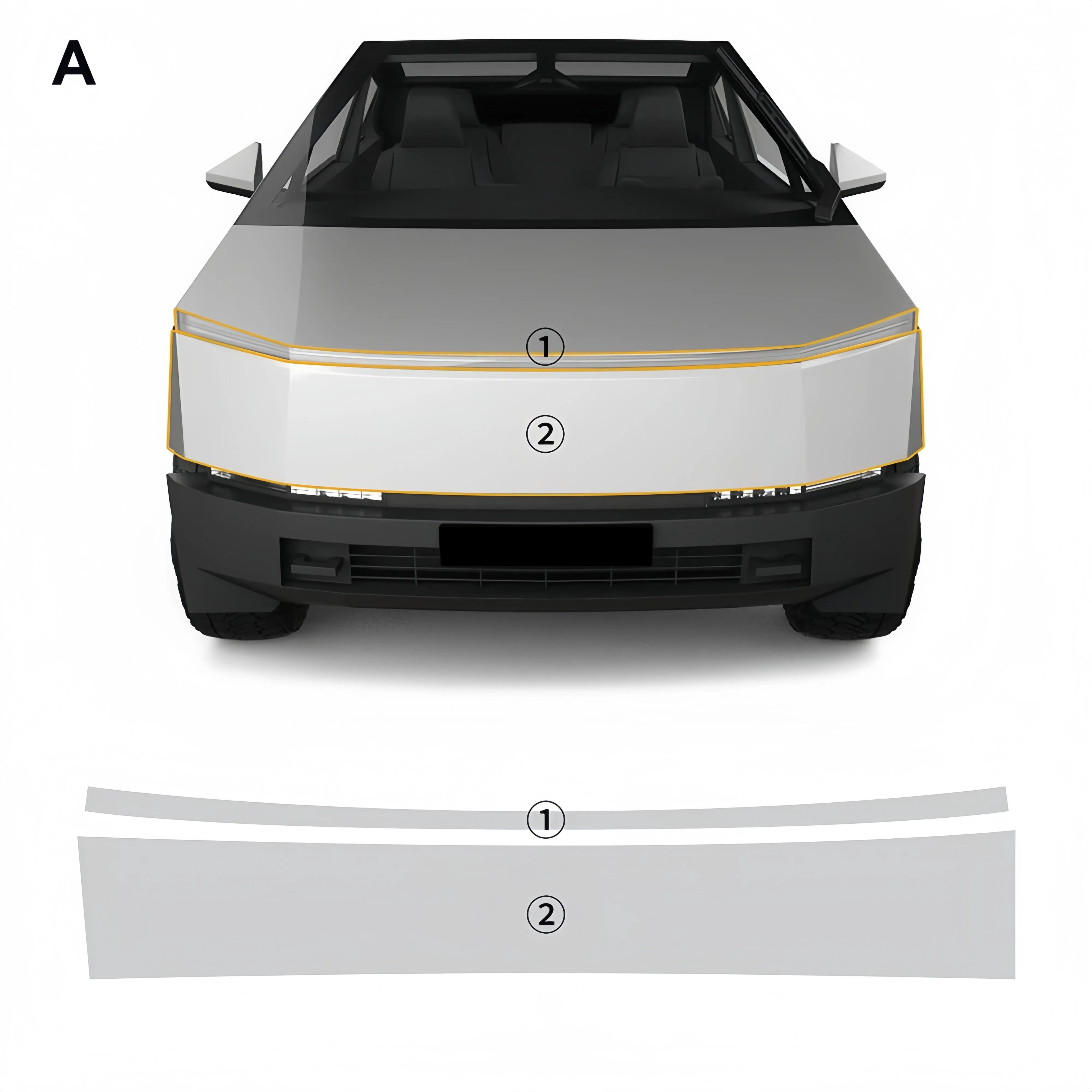 Tesla Cybertruck Color Paint Films Matte/Glossy/Laser Paint-Like Color Pre-Cut Full Coverage PPF