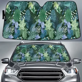 Tiny White Plumeria Flower Over Tropical Garden Car Sun Shades Cover Auto Windshield Coolspod