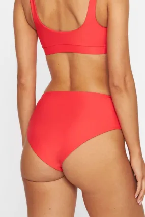 Ubud High-Waist Bikini Bottom Heat
