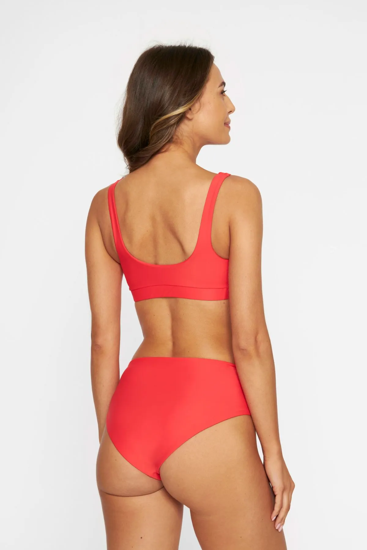 Ubud High-Waist Bikini Bottom Heat