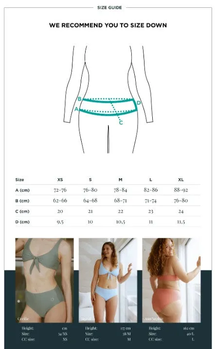 Ubud High-Waist Bikini Bottom Heat