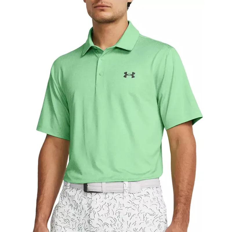 UNDER ARMOUR Playoff 3.0 Coral Jacquard Men's Polo (Matrix Green)