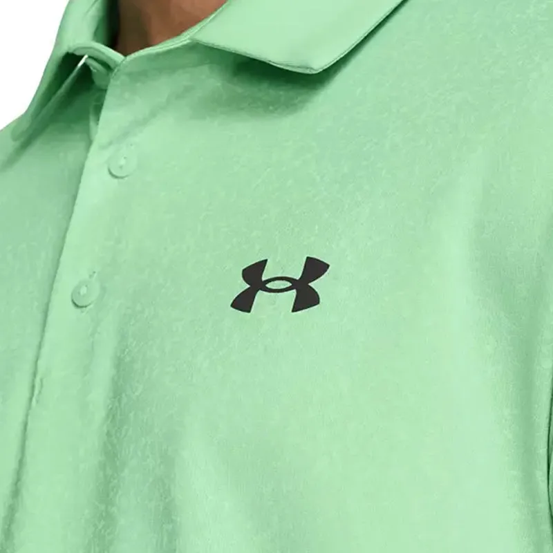 UNDER ARMOUR Playoff 3.0 Coral Jacquard Men's Polo (Matrix Green)