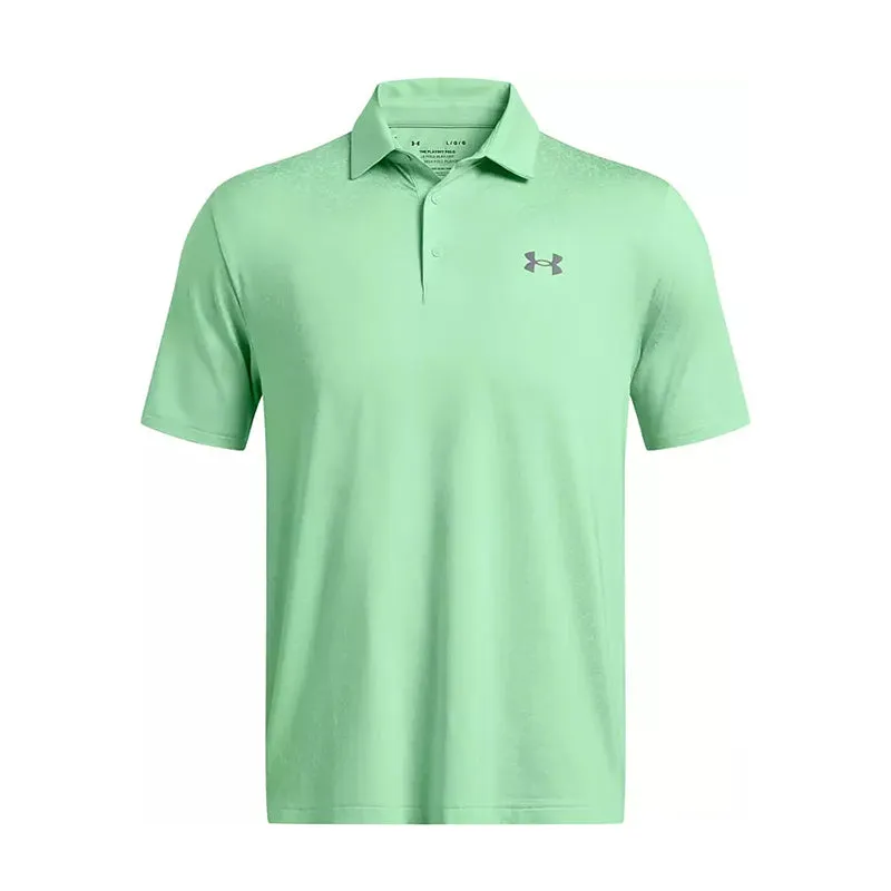 UNDER ARMOUR Playoff 3.0 Coral Jacquard Men's Polo (Matrix Green)