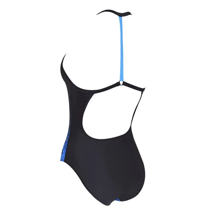 Zoggs Irony women's t-back swimming costume blue/black